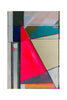 LV No. 9 — original 44x28 mixed media abstract painting on paper with fluorescent pink geometric form by Shilo Ratner