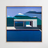 Up North geometric abstract mountain painting by Shilo Ratner