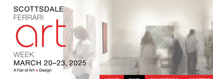 Scottsdale Ferrari Art Week 2025 featuring Shilo Ratner geometric abstract paintings with +GalleryLABS