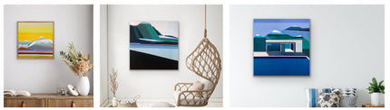 Artist Shilo Ratner landscape work explores color, structure, and landscape through a precise geometric lens.
