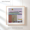 Traces of Stillness — 6x6 inch original landscape collage series by Shilo Ratner, layered paper works on paper