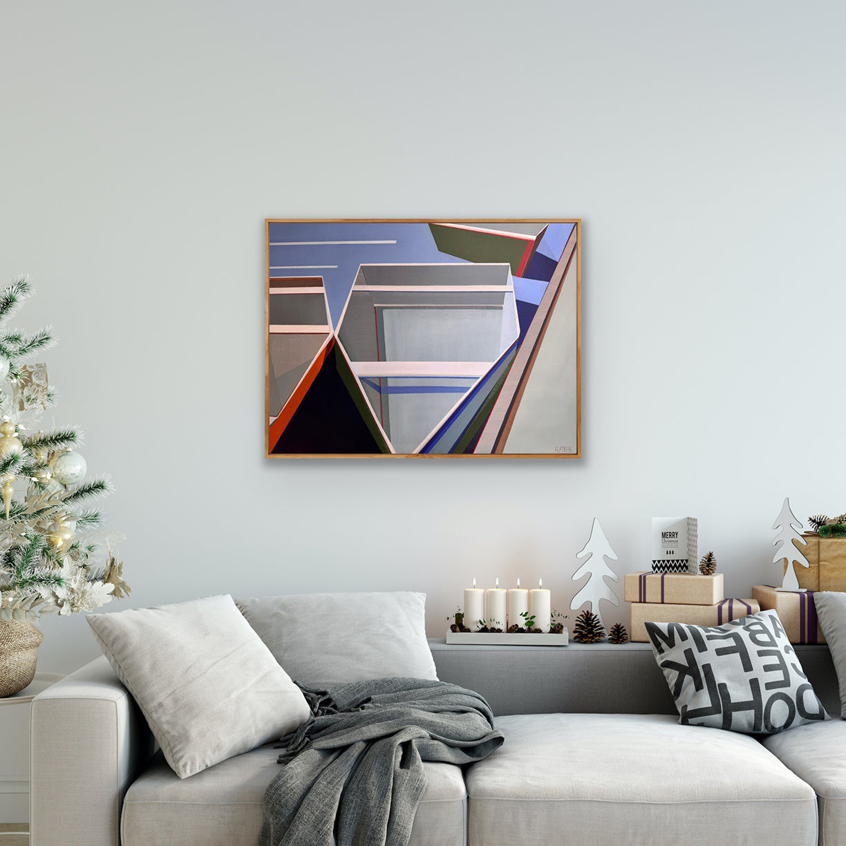 By the Dock - 30in x 40in - Original Painting (boat)