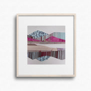 Rhythm Framed abstract art print with geometric shapes on a white background by Artist Shilo Ratner 