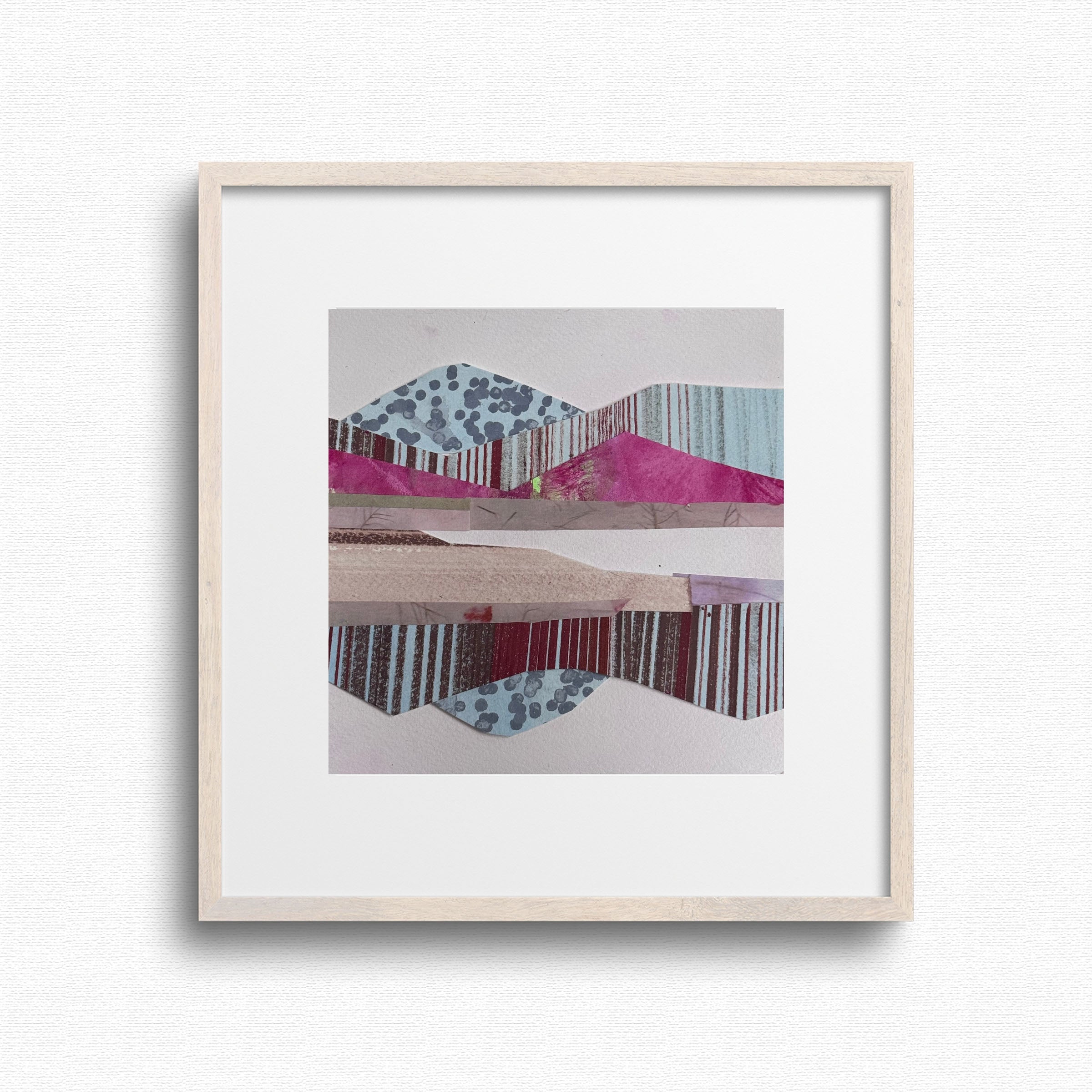 Rhythm Framed abstract art print with geometric shapes on a white background by Artist Shilo Ratner 