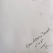 Artist Shilo Ratner_Back of New Mexico Desert  with name and size on Archival Paper