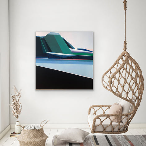 View From Trail, 40in x 40in - Original Acrylic Painting