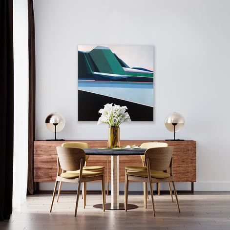 View From Trail, 40in x 40in - Original Acrylic Painting