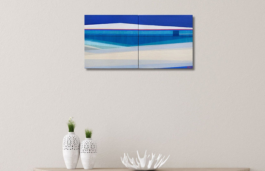 Between-Two-Forms-geometric-abstract-diptych-painting-Shilo-Ratner-New-Haven 