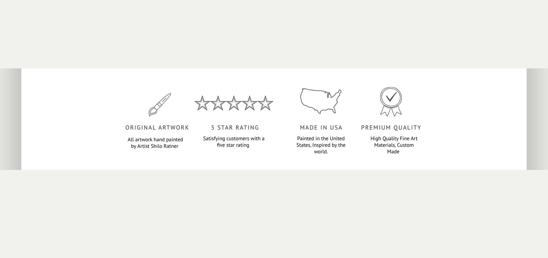 Artist Shilo Ratner Trust Badge for Customer Assurance