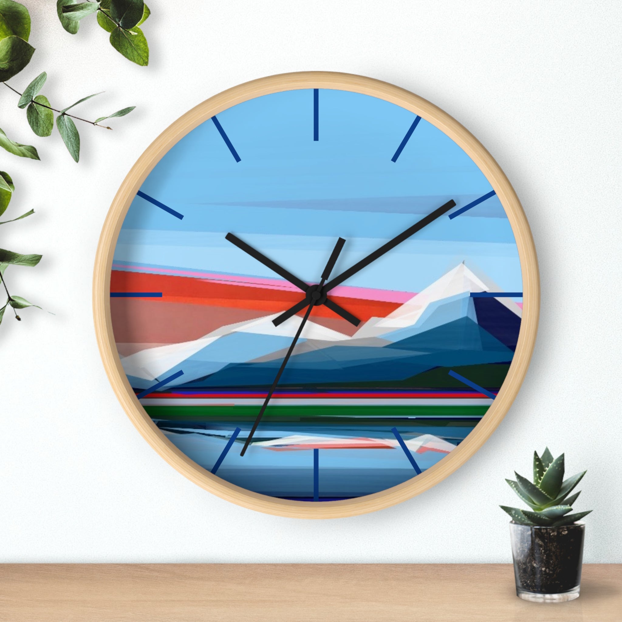 Artist Shilo Ratner Clock Reflection on white wall