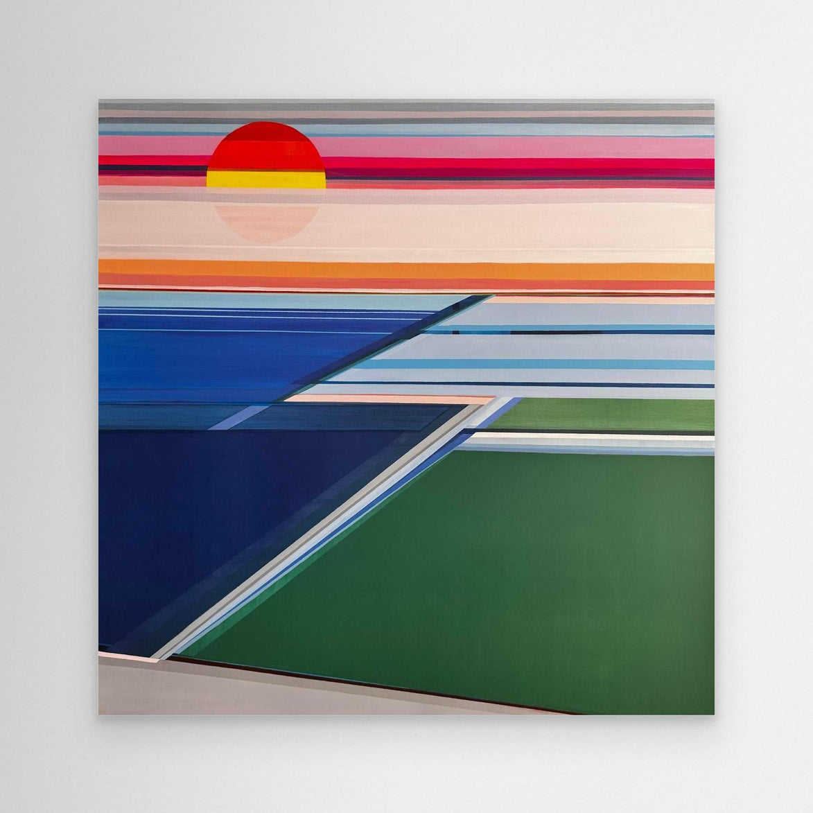 Color in the Sky - 12in x 12in - Canvas Print | Geometric Abstract Art by Shilo Ratner