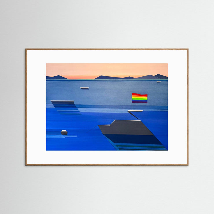 A Boat Named Freedom | Modern Abstract Nautical Print