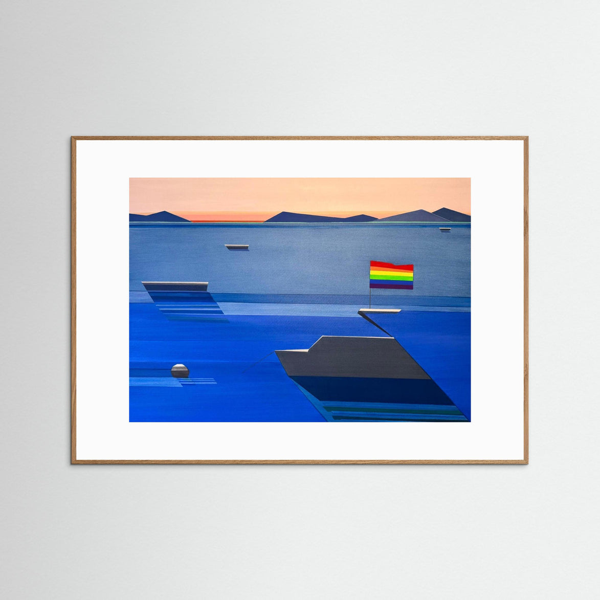 A Boat Named Freedom | Modern Abstract Nautical Print