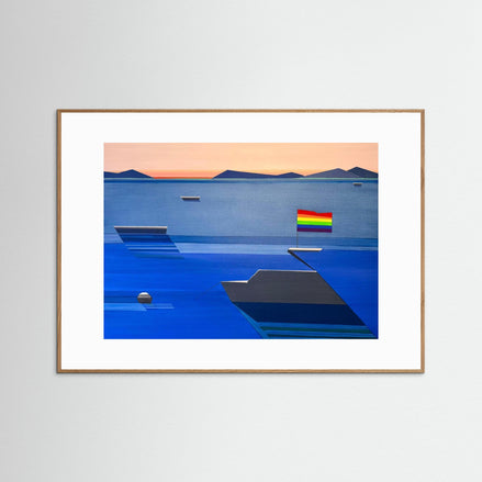 A Boat Named Freedom | Modern Abstract Nautical Print